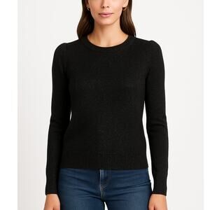 MICHAEL Michael Kors Black/Silver Shimmer Knit Sweater Women’s L NWT